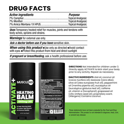 Activate Heating CBD Balm 350 MG