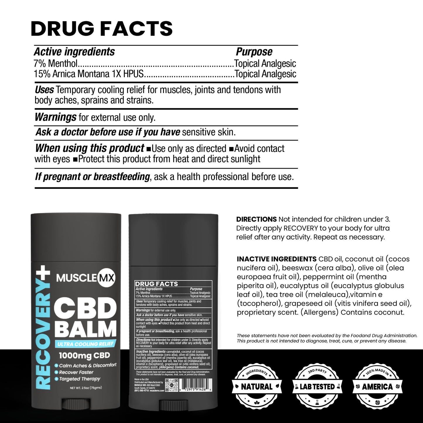 Recovery Cooling CBD Balm 1000 MG