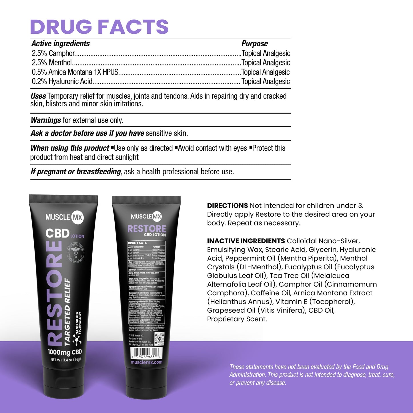 Restore 4-in-1 CBD Lotion 1000 MG