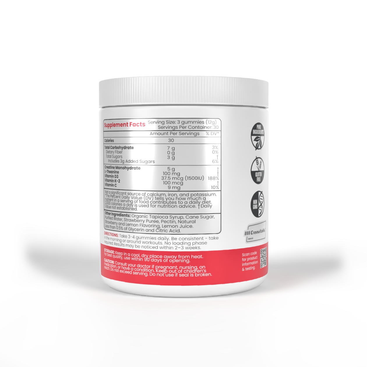 MX Thrive Gummies Strawberry Lemon