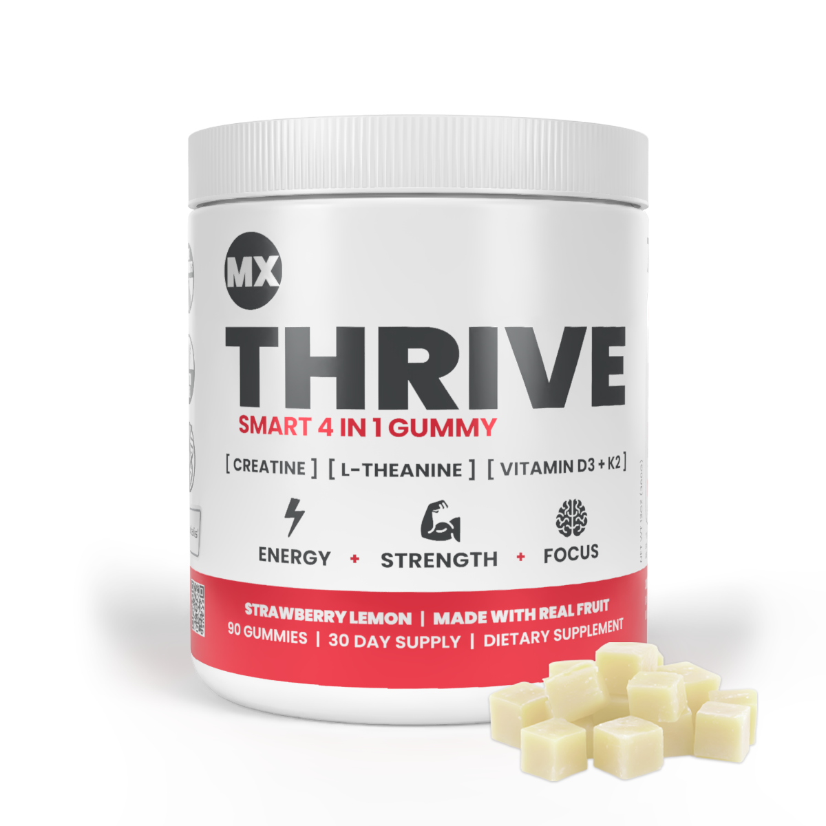 MX Thrive Gummies Strawberry Lemon