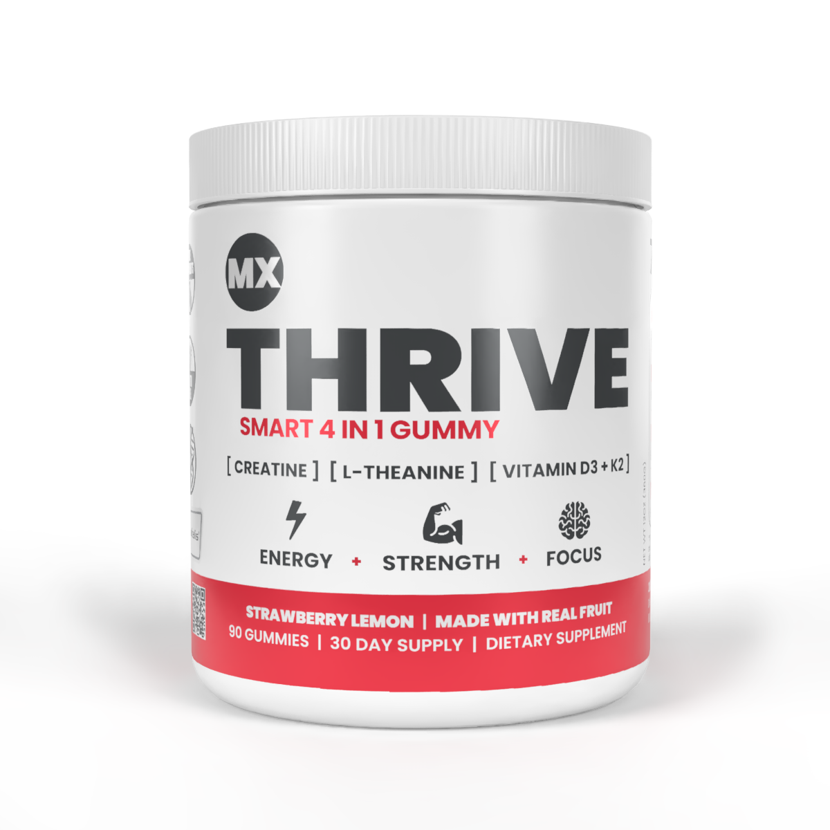 MX Thrive Gummies Strawberry Lemon